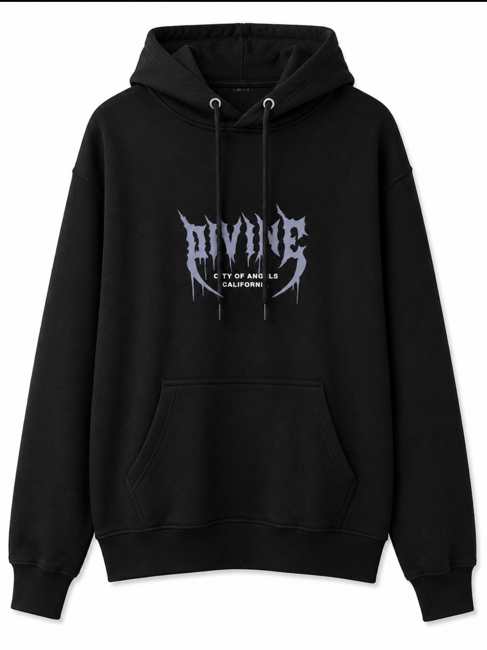 DIVINE Black Graphic Hoodie by Red Eight
